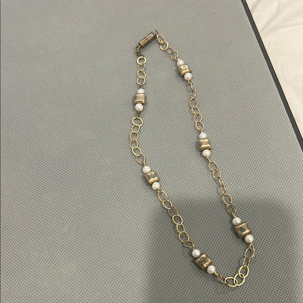 Elegant Gold and Silver Chain Necklace